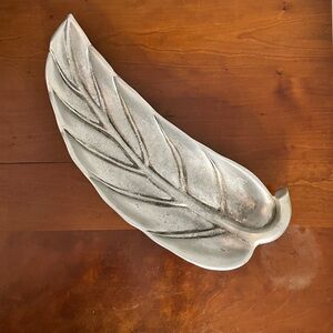 Silver Leaf trinket tray vintage coffee table deco